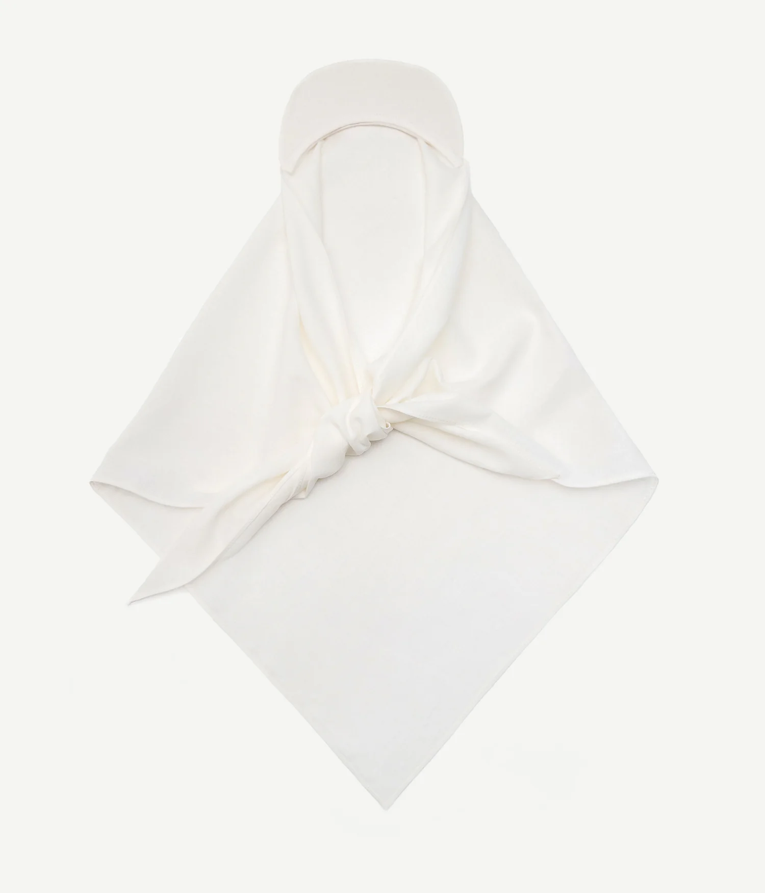 SCARF WITH VISOR IN WHITE